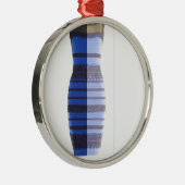 Blaues Schwarz-Kleiderweiß u. Goldaufgeteilter Silbernes Ornament (Rechts)