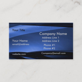 Blaues Schwarz-moderne Geschäfts-Visitenkarte Visitenkarte