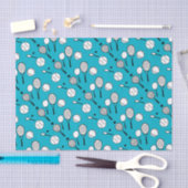 Blaues Schwarz-weißes des Tennis Seidenpapier (Handwerk)