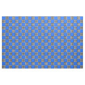 Blaues Schwarz-weißes Harlequin Square Form Textil Stoff (Yard (91,4 cm))