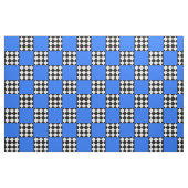 Blaues Schwarz-weißes Harlequin Square Form Textil Stoff (Fat Quarter (45,7 x 55,9 cm))