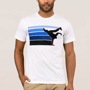 Blaues Schwarzes BBOY Steigung T-Shirt