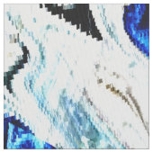 Blaues Schwarzes Mandala abstrakt Stoff (Nahaufnahme)