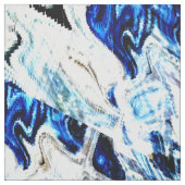 Blaues Schwarzes Mandala abstrakt Stoff (Muster)
