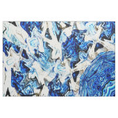 Blaues Schwarzes Mandala abstrakt Stoff (Fat Quarter (45,7 x 55,9 cm))