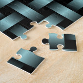 Blaues, schwarzes Muster Puzzle (Seite)