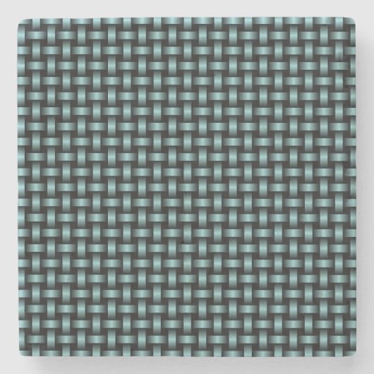 Blaues, schwarzes Muster Steinuntersetzer (Vorderseite)