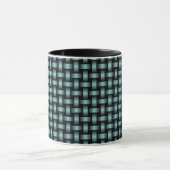 Blaues, schwarzes Muster Tasse (Zentrum)