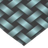 Blaues, schwarzes Muster Tischdecke (Schrägansicht)