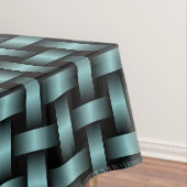 Blaues, schwarzes Muster Tischdecke (Beispiel)