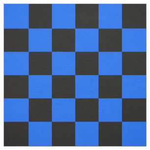 Blaues schwarzes Schachbrettmuster für den Karo Stoff