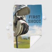 Blaues schwarzes, schlichtes Minimalisten Best Gol Golfhandtuch (Insitu)