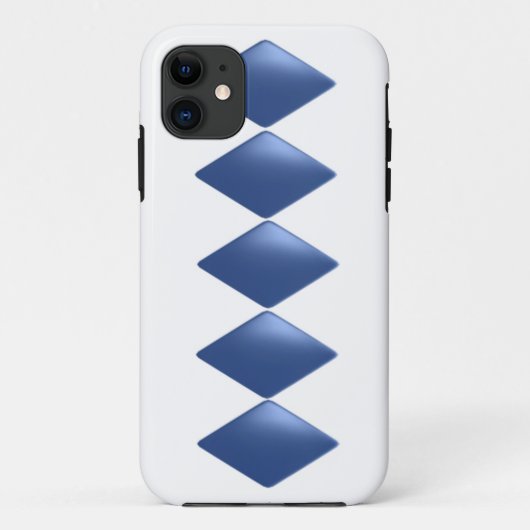Blaues schwebendes Diamantmuster Case-Mate iPhone Hülle (Rückseite)