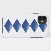 Blaues schwebendes Diamantmuster Case-Mate iPhone Hülle (Rückseite (Horizontal))