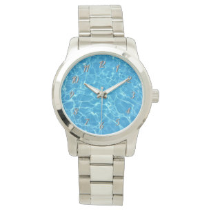 Blaues Schwimmbad Blaues Wasser Armbanduhr