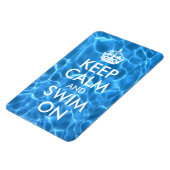 Blaues Schwimmbad Wasser Behalte ruhig und schwimm Magnet (Linke Seite)