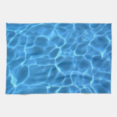 Blaues Schwimmbad Wassermuster Handtuch (Horizontal)