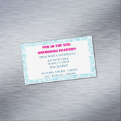 Blaues Schwimmbad Wasserpflege Lektionen Magnetische Visitenkarte (Beispiel)