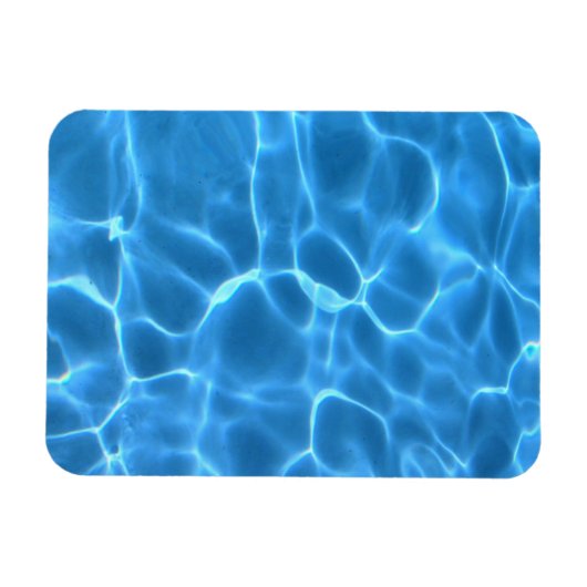 Blaues Schwimmbadmuster Magnet (Horizontal)
