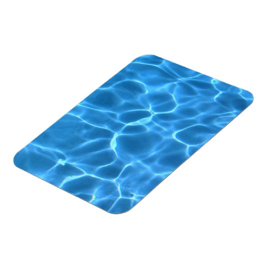 Blaues Schwimmbadmuster Magnet (Linke Seite)