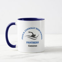 Blaues Schwimmteam Personalisierter Schwimmer