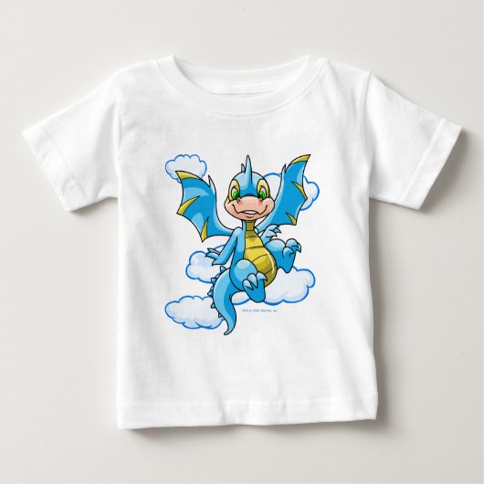 Blaues Scorchio mit seinem Kopf in den Wolken Baby T-shirt (Vorderseite)