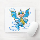 Blaues Scorchio mit seinem Kopf in den Wolken Mousepad (Mit Mouse)