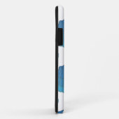 Blaues Seashell-Mosaikmuster Case-Mate iPhone Hülle (Hinten/Rechts)