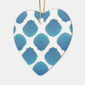 Blaues Seashell-Mosaikmuster Keramikornament (Links)
