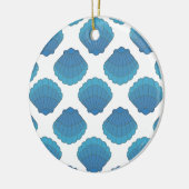 Blaues Seashell-Mosaikmuster Keramikornament (Links)