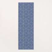 Blaues Sechseck-Muster-Yoga-Matte Yogamatte (Rückseite)