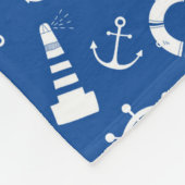 Blaues Seemuster Fleecedecke (Ecke)