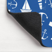 Blaues Seemuster Mousepad (Ecke)