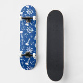 Blaues Seemuster Skateboard (Vorderseite)