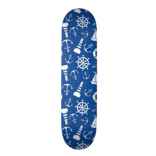 Blaues Seemuster Skateboard