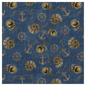 blaues Seemuster Stoff (Nahaufnahme)