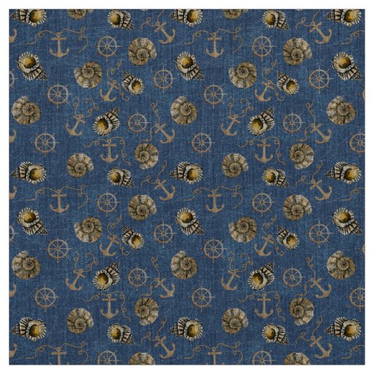 blaues Seemuster Stoff (Muster)