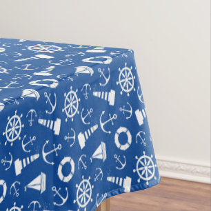 Blaues Seemuster Tischdecke
