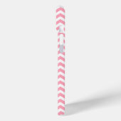 Blaues Seepferd auf rosa Chevrons Muster Case-Mate iPhone Hülle (Rückseite / Links)