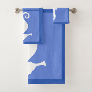 Blaues Seepferd Badhandtuch Set