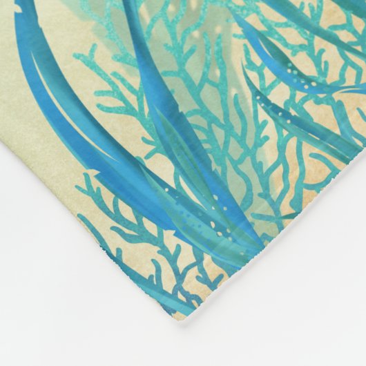 Blaues Seepferd Fleecedecke (Ecke)