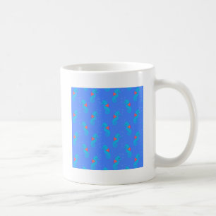 Blaues Seepferd-Muster Kaffeetasse