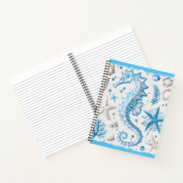 Blaues Seepferd Notizblock