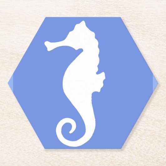 Blaues Seepferd Untersetzer (Vorderseite)