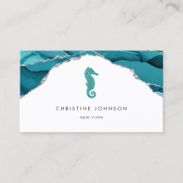 Blaues Seepferd Visitenkarte