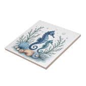 Blaues Seepferdchen Fliese (Seite)