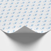 Blaues Seepferdchen-Küstenmuster-Wrap-Papier Geschenkpapier (Ecke)