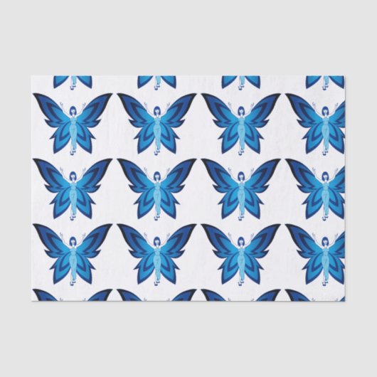 Blaues Seidenpapier der Fee 10lb, weiß (Vorderseite)