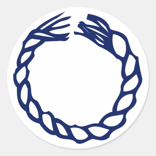 Blaues Seil, Blankseil, Gewürzgefäß Runder Aufkleber (Vorderseite)