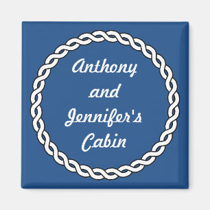 Blaues Seil-GrenzeStateroom Tür-Markierungs-Blau Magnet